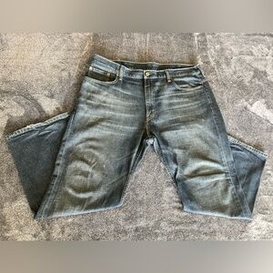 Levi's - Mens Loose Straight Distressed Denim Blue Jeans, 100% Cotton, W40 x L30